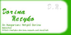 dorina metyko business card
