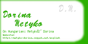 dorina metyko business card